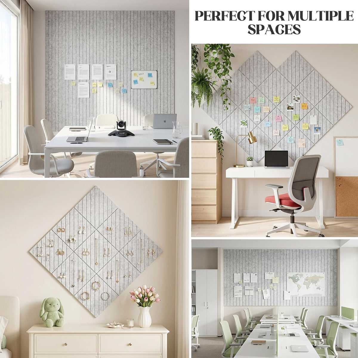 Felt Bulletin Board Tiles 59x36 15 Pack Sound Absorbing Wall Panels
