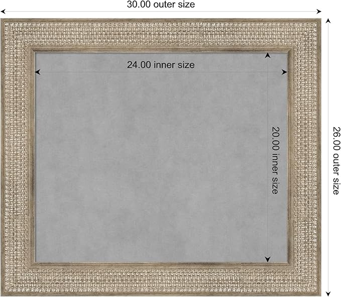 Amanti Art Silver Framed Magnetic Board 26x30 Medium Vision Board - Image 3