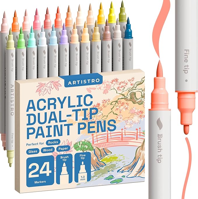 ARTISTRO 24 Pastel Acrylic Paint Markers by ARTISTRO
