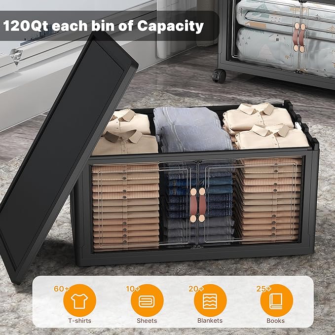 UAMFURI Extra Large Stackable Storage Bins - Image 8