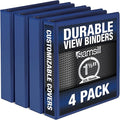 Samsill Durable 1.5 Inch Binder, Made in the USA, Round Ring Customizable Clear by Samsill
