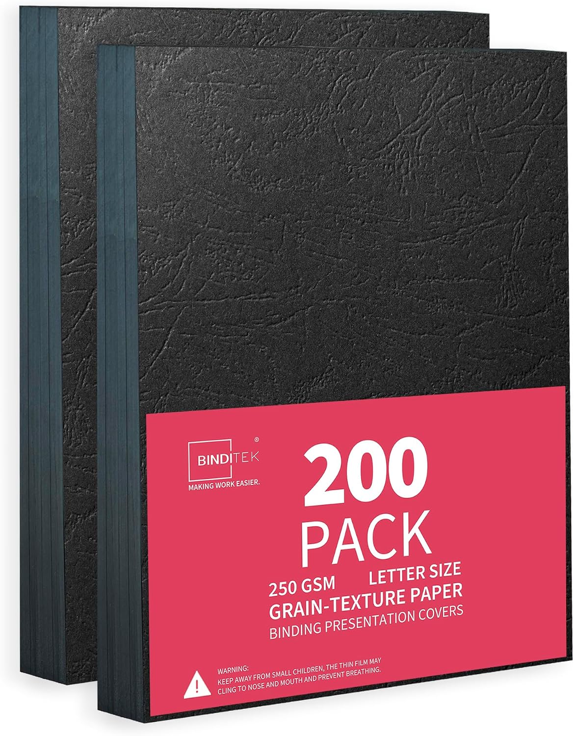 binditek 13 mil grain-texture paper binding covers, 8.5x11", main product view