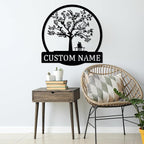 Personalized Valentines Metal Wall Sign, Custom Infinity Heart Love Couple Name - Image 9
