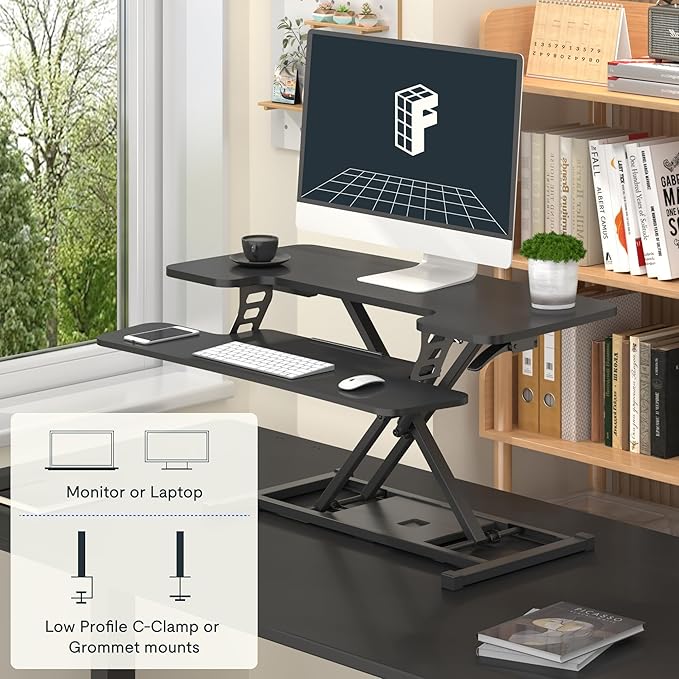 FLEXISPOT 36-inch Standing Desk Converter Height Adjustable Sit to Stand Up - Image 5