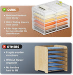 Marbrasse 7 Tier Desktop Literature Organizer, Mesh Paper Organizer Desk - Image 2