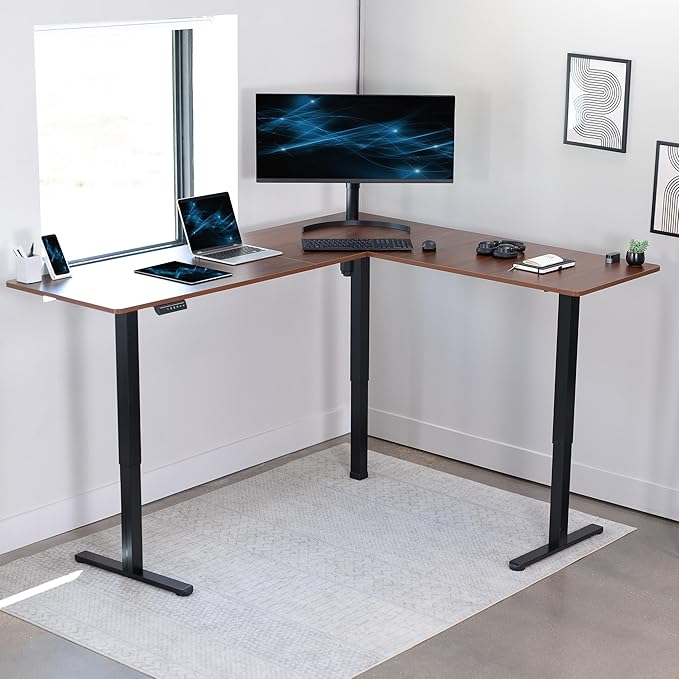 VIVO Electric Corner 75 x 63 inch L-Shaped Standing Desk, Memory Height - Image 7