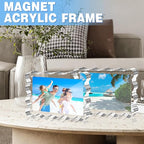 Aheroi 4x6 Acrylic Picture Frames, 3 Pack Clear Scalloped Acrylic Photo Frame - Image 7