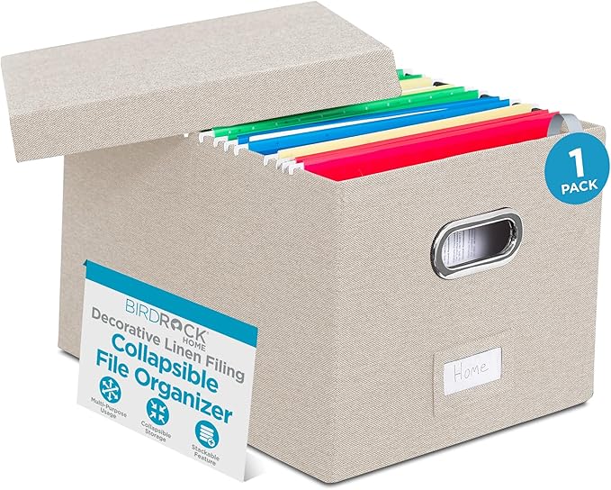 Internet's Best Collapsible File Storage Organizer Box by BIRDROCKHOME