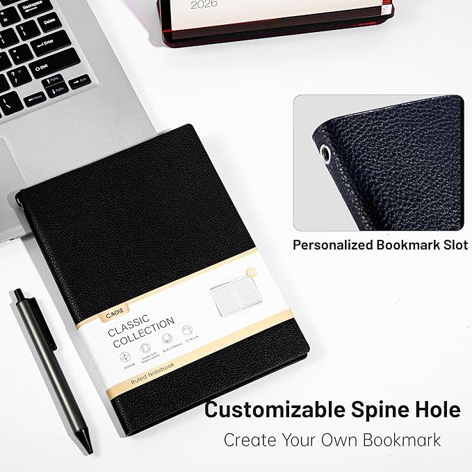 CAGIE Lined Journal Notebook for Men & Women, 176 Pages A5 Medium Size - Image 4