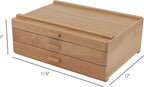 hg art concepts artist storage chest, wooden brush, close-up detail