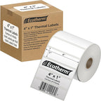 4" x 1" Thermal Labels | 4 Rolls | 5360 Labels | fits Zebra, Offnova Thermal by EcothermProducts