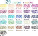 ParKoo 26 Colors Erasable Gel Pens, Retractable Erasable Pens Fine Point - Image 2