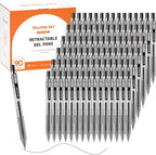 Shuttle Art Black Gel Pens, Ink Glide Series 90 Pack Retractable 0.5mm Fine by ShuttleArt