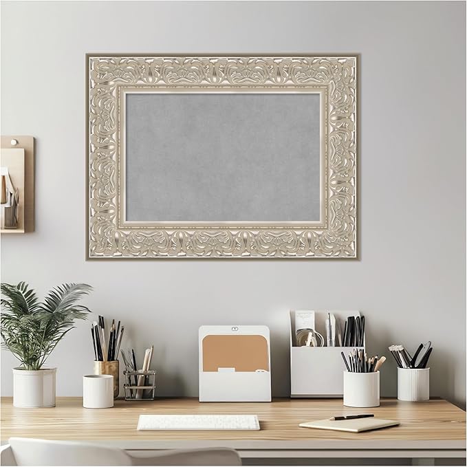 Amanti Art Silver Framed Magnetic Board 19x25 Small Vision Board - Image 5