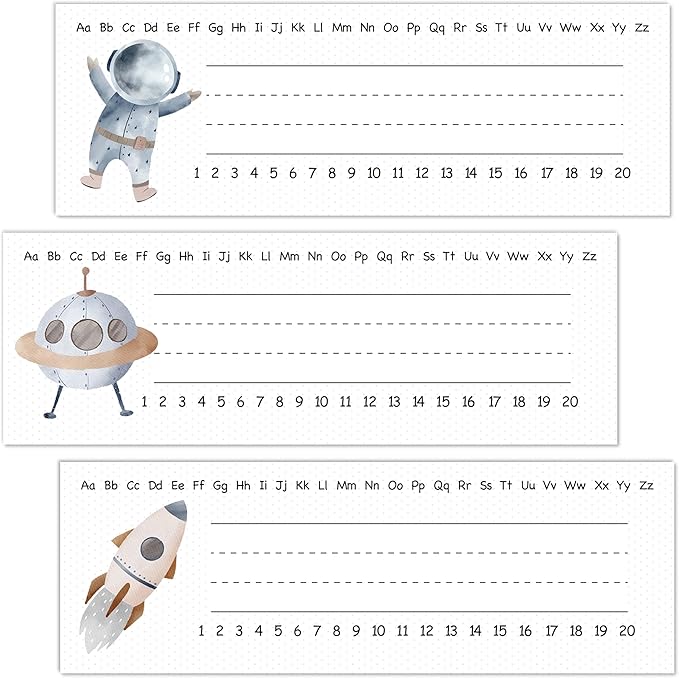 Space-Themed Students Name Tags by Unknown