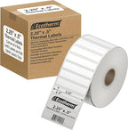 2.25" x .5" Thermal Labels | 4 Rolls | 13840 Labels | fits Zebra, Offnova by EcothermProducts