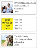 Personalized Return Address Labels Photo - Set of 120 Custom Photo or Logo Mailing Labels for Envelopes, Self Adhesive Flat Sheet Rectangle Personalized Name Stickers