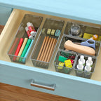 WOWBOX 12 Pack Clear Drawer Organizer Set, Acrylic Drawer Storage Trays - Image 5