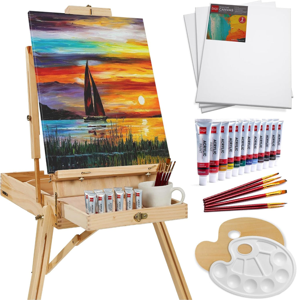 best choice products art easel for painting, portable, main product view