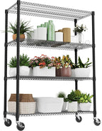 M MZG 4 Tiers Shelf 2640 lbs Steel Storage Shelving Utility Shelving Unit Steel by MEIGAOPLASTICANDMETALHKCOLIMITED