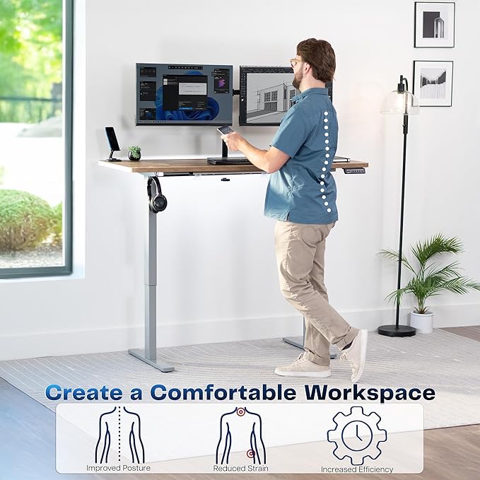 VIVO Electric 60 x 24 in Standing Desk, Memory Height Adjustment, 1B Series - Image 4