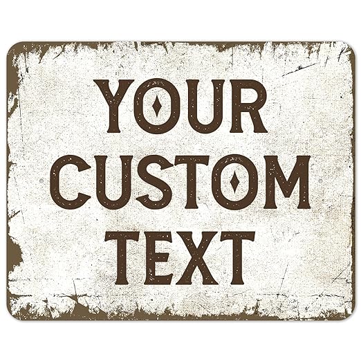 Rustic Custom Sign, Personalized Metal Signs, Gift by SigoSigns