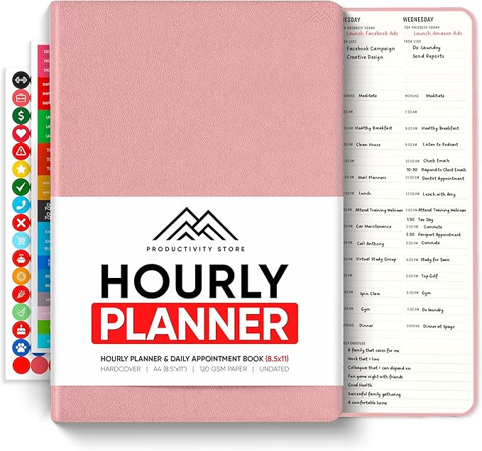 Hourly Planner & Appointment Book by PRODUCTIVITYSTORE
