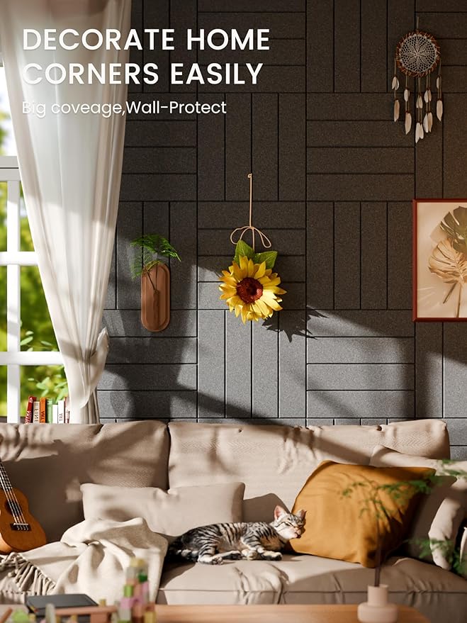 Bumusty Large Cork Board Alternative-36 x24 Felt Bulletin Board Tiles, - Image 4