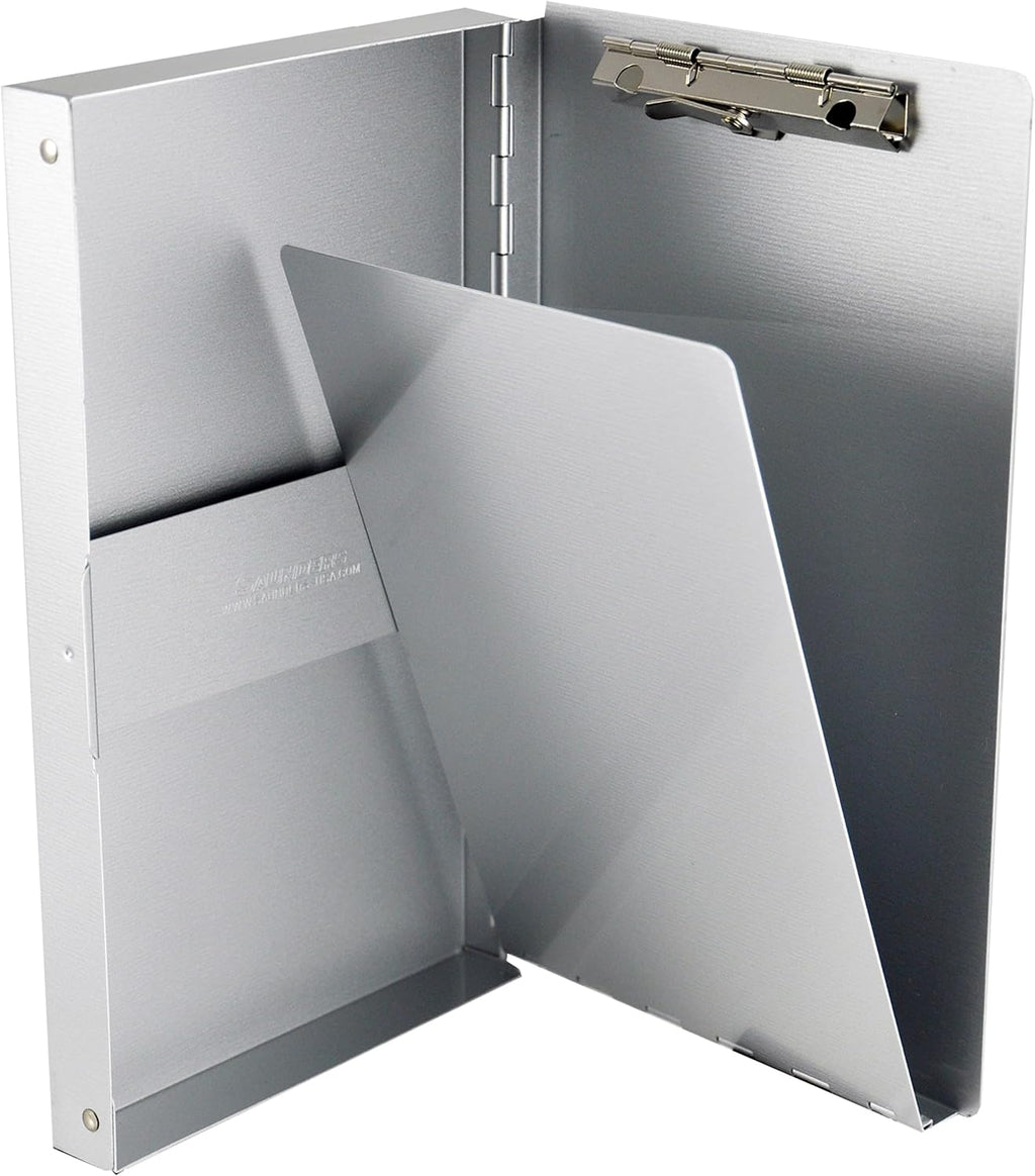 Saunders Recycled Aluminum Snapak Form Holder, Memo Size, Fits Paper Size up to 6 x 10 inches (10507) | Stops carbon-copy bleed-through, side pocket holds 30+ forms, weather-resistant snap closure, recycled aluminum, USA-made