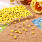 WILLBOND 500 Pack Map Push Pins Map Tacks Small Round Head Push Pins Thumb Tacks - Image 4