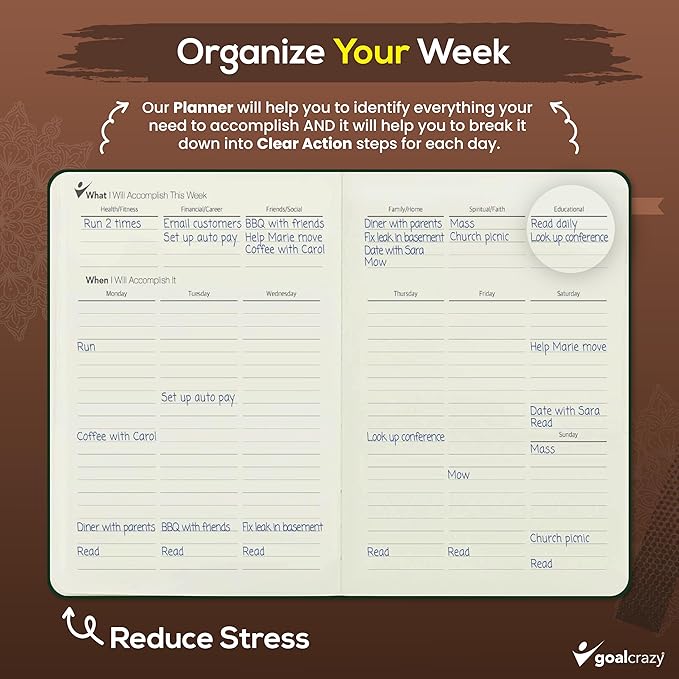 Undated Daily Planner to Achieve Your Goals 2025-2026 - Image 5
