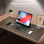 Aothia Leather Desk Pad Protector, Large Mouse Pad, Office Mat, Non-Slip PU - Image 3