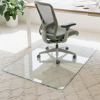 JAMBALAY 46″×36″ Tempered Glass Floor Mat, Heavy Duty Glass Office Chair Mat - Image 9