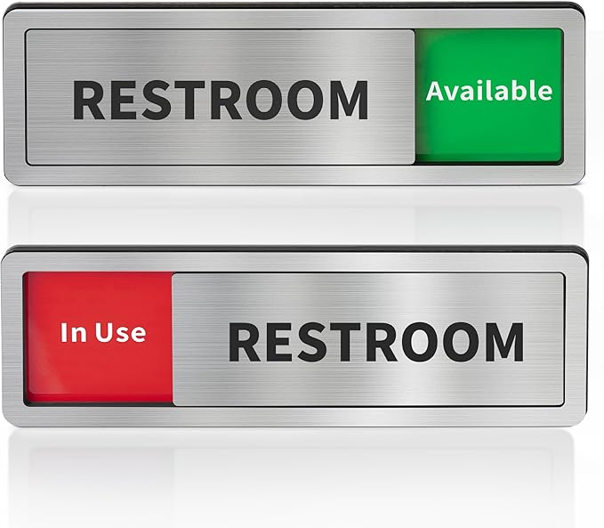 Restroom Sliding Door Signs Do Not Disturb, In Use/Available Slider Sign by Abudada