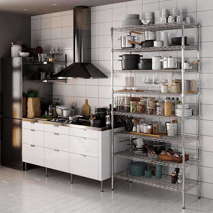 Regal Altair 18" Deep x 42" Wide x 86" Height Wire Shelving Kit | 8-Tier | NSF - Image 2