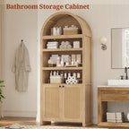 81" Tall Arched Cabinets, Bookcase - Image 7