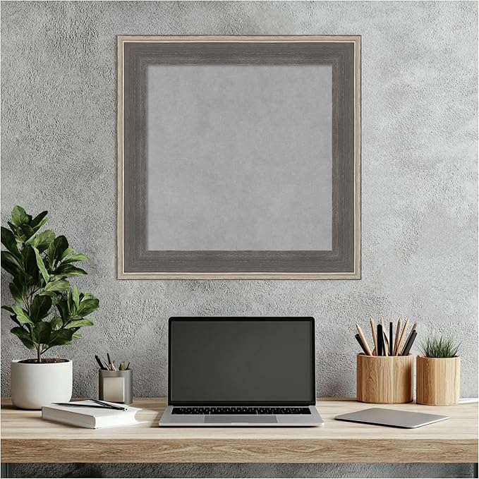 Amanti Art Grey Framed Magnetic Board 21x21 Small Vision Board - Image 6