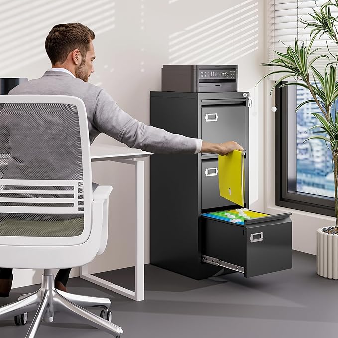 BYNSOE 3 Drawer File Cabinet - Image 2