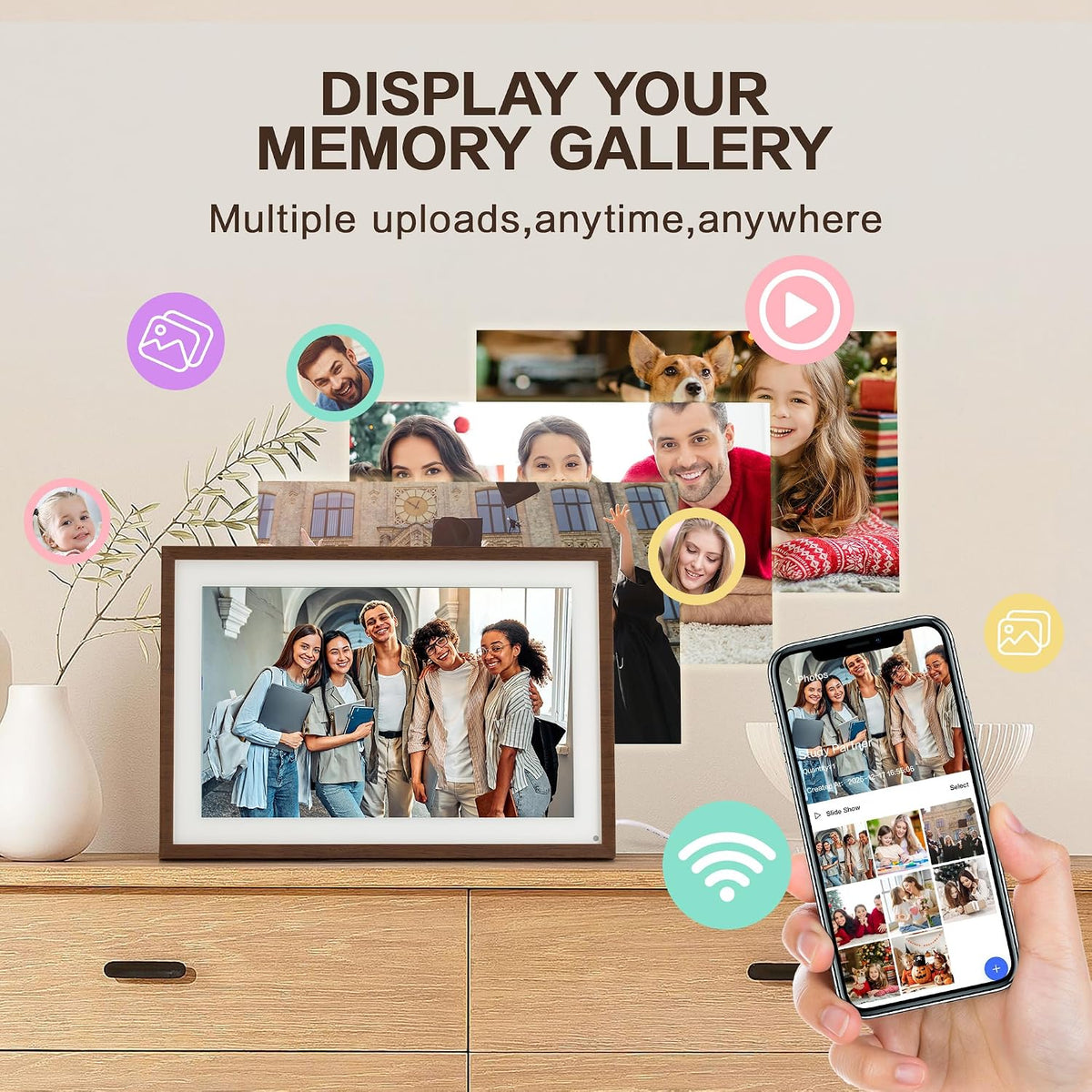 10.1 Inch Digital Calendar, Smart Electronic Calendar with HD Touch Screen - ...