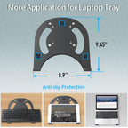 mountup dual monitor and laptop mount, adjustable monitor, front angle view
