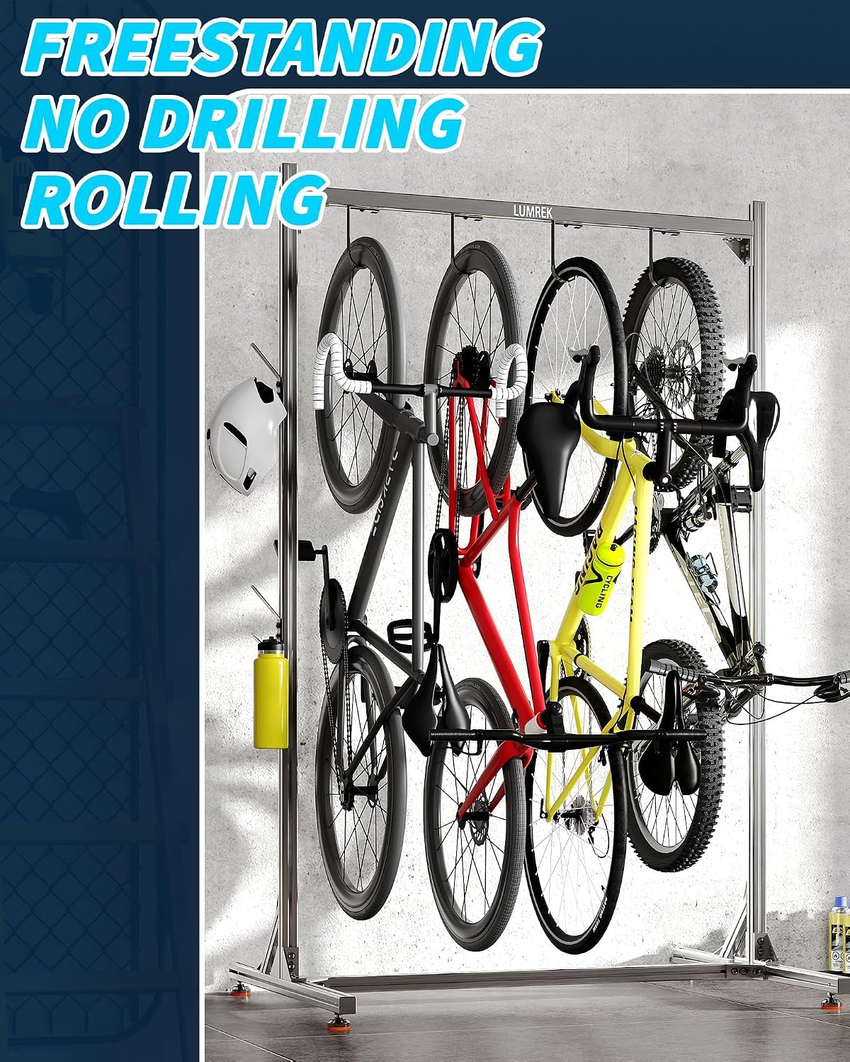 aluminum alloy freestanding bike rack for 4 bikes, package contents