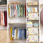 FUULOXE Storage Bin for Shelves Rectangle Closet Baskets Foldable Box - Image 6