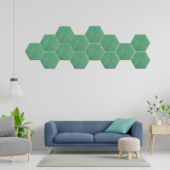 Hexagonal Acoustic Panels-12 Pack High-Density Sound Absorbing Panels - Image 5