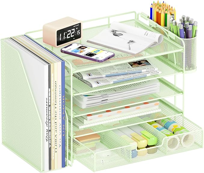 OPNICE Desk Organizer, 5-Tier Paper File Organizer by OPNICE