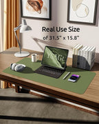 YSAGi Leather Desk Protector, Office Mat, Large Mouse Pad, Non-Slip PU Leather - Image 5
