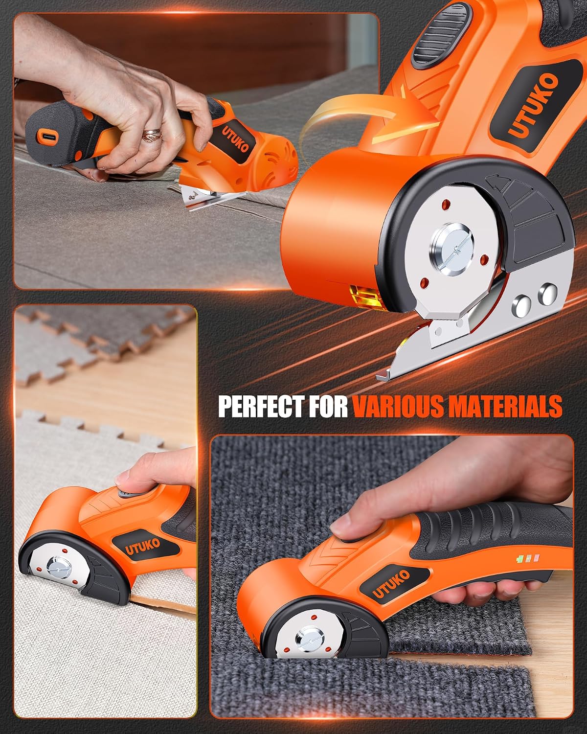 Electric Cardboard Cutter, 3500mAh Cordless Electric Scissors