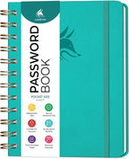 Clever Fox Password Book Spiral – Mini Internet Address & Password Organizer by CleverFox