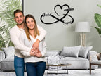 Custom Metal Heart and Infinity Wall Art Valentines Day Wedding Gifts - Image 2