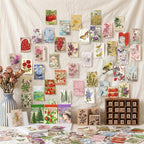 Vintage Washi Sticker Book, 300 PCS Scrapbooking and Journaling Stickers | 300 PCS Vintage Washi Paper Stickers for Journaling, Scrapbooking, Travel Albums, Planners, Junk Journals and DIY Crafts