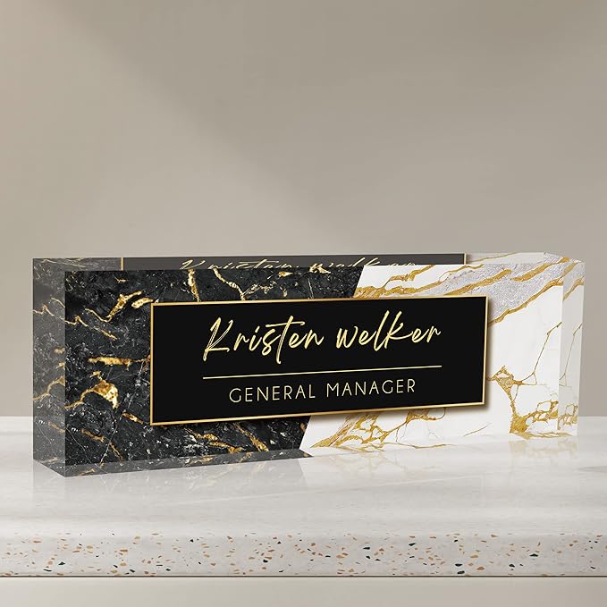 Desk Name Plate Personalized, Custom Name Plates by SalaGraphics